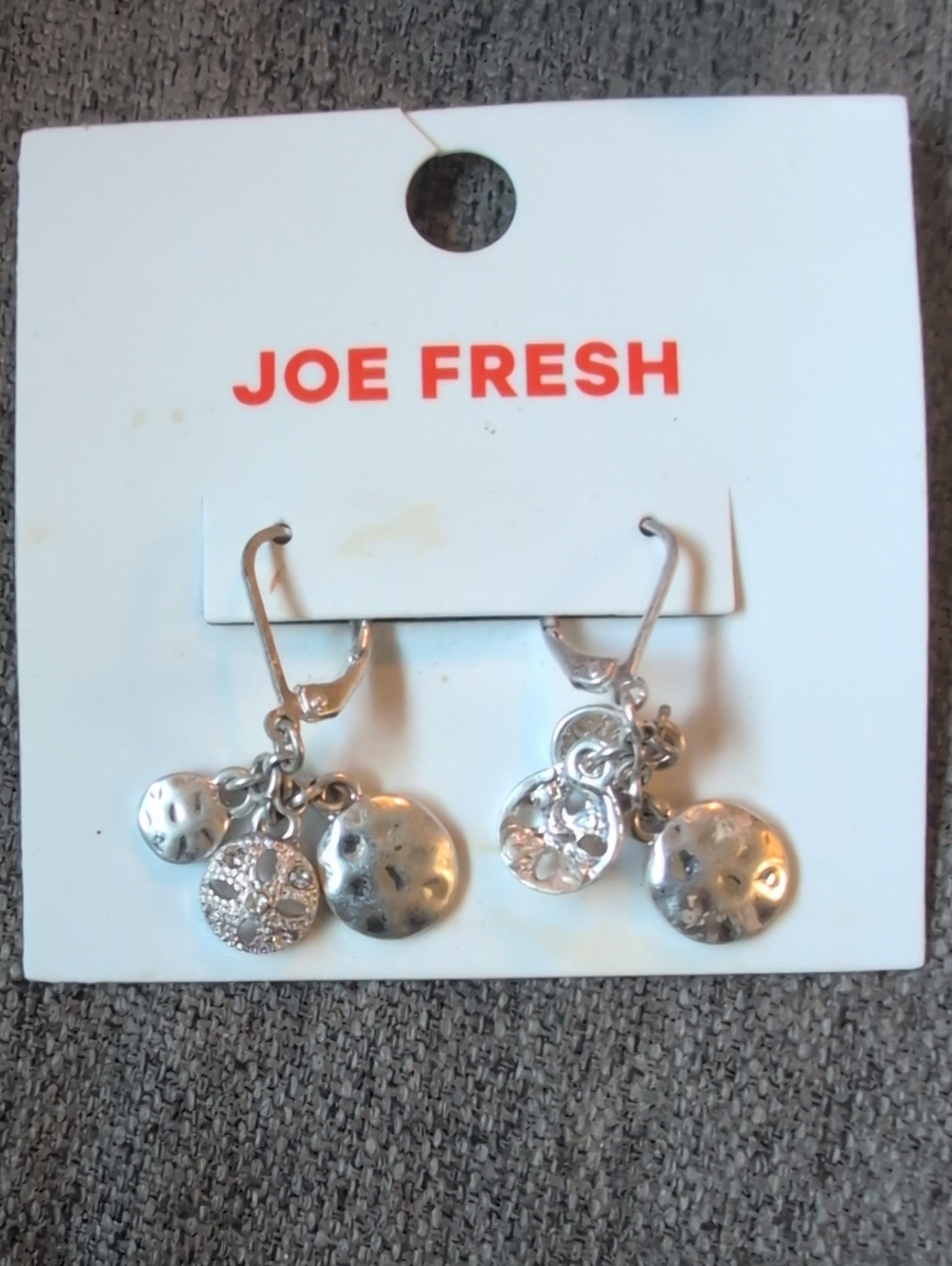 Joe Fresh Silver Multi-Coin Dangle Earrings